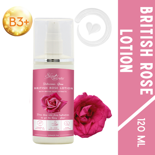 British Rose Lotion for Nourished & Non-Sticky Glowy Skin