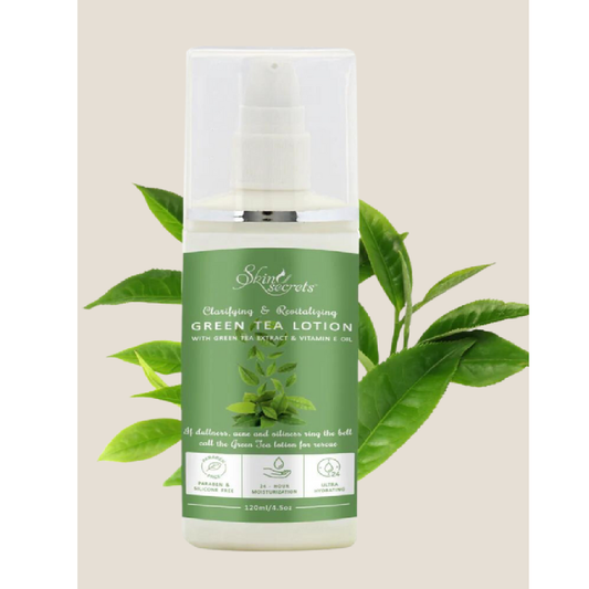 Green Tea Lotion with Green Tea Extract & Vitamin E Oil for Clear & Revitalised Skin| Paraben & Silicone Free