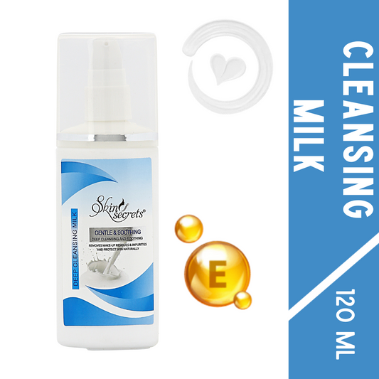 Deep Cleansing Milk with Vitamin E Oil for Gentle, Cleansed, Soft Skin