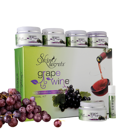 Grape Wine Facial Kit with Grapeseed Extract to Prevent Premature Ageing, (310gm (Pack of 6))