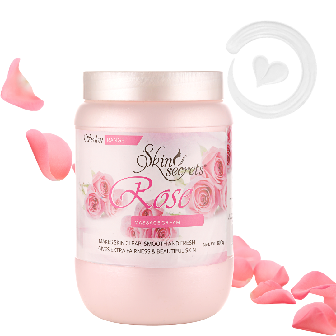 Rose Massage Cream with Rose Essential Oil| Paraben Free, Vegan