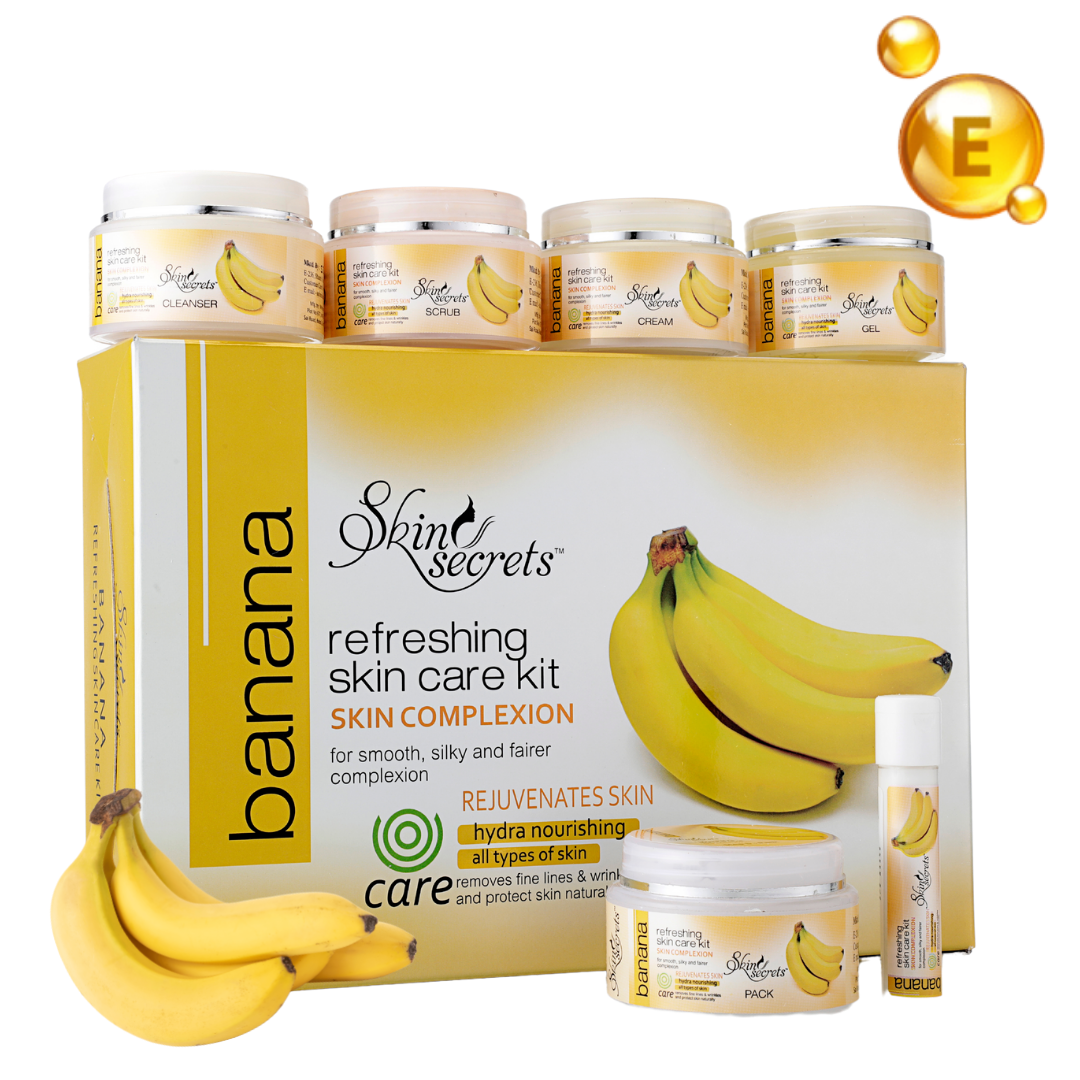 Banana Facial Kit with Banana Extract & Vitamin E Oil for Brighter Complexion| 310gm