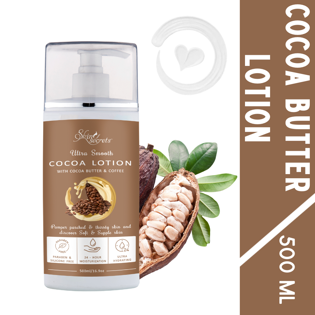 Cocoa Butter Lotion with Cocoa Extract for Deep Nourishment| Paraben & Silicone Free