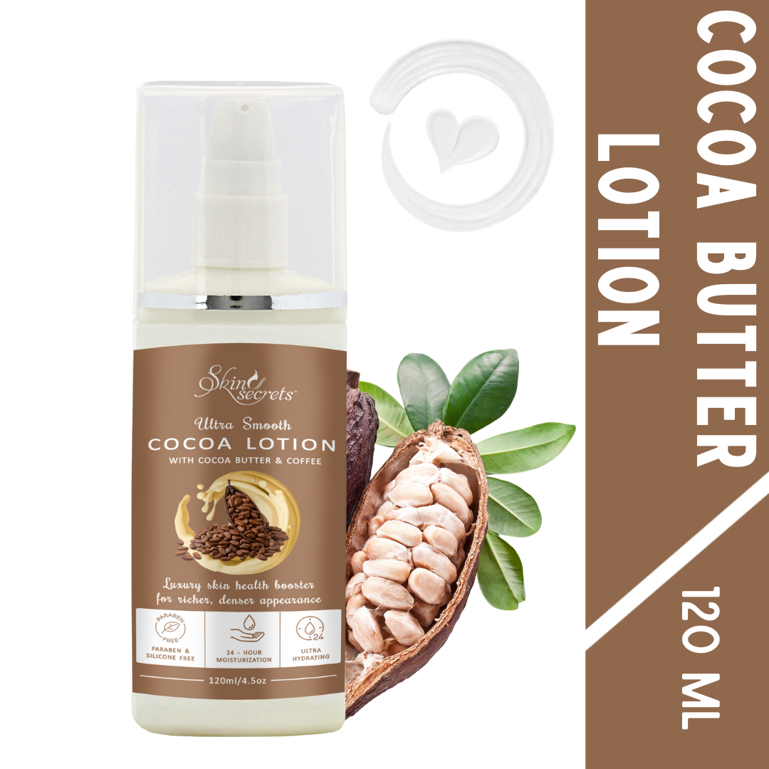 Cocoa Butter Lotion with Cocoa Extract for Deep Nourishment| Paraben & Silicone Free