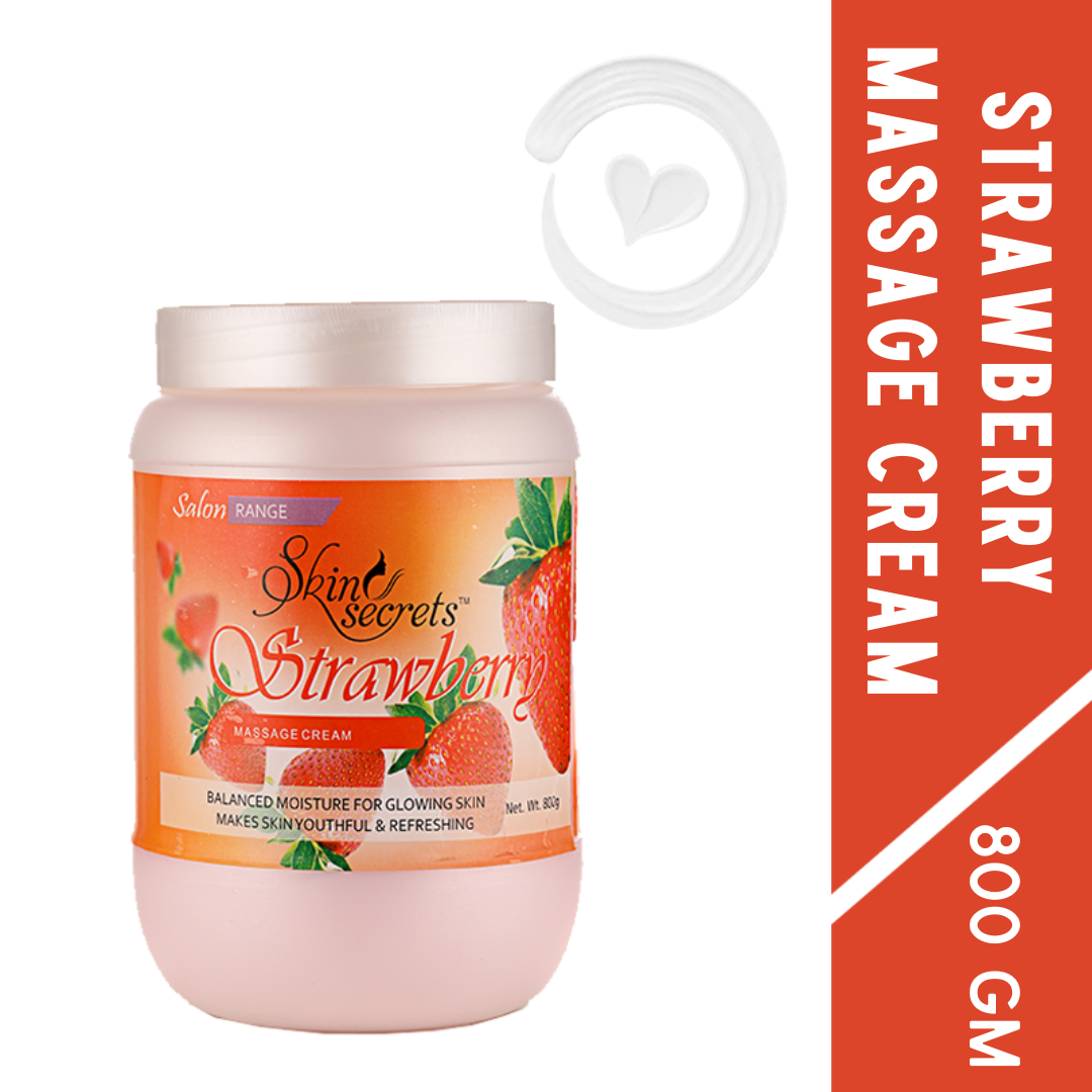 Strawberry Massage Cream| Paraben Free, Vegan