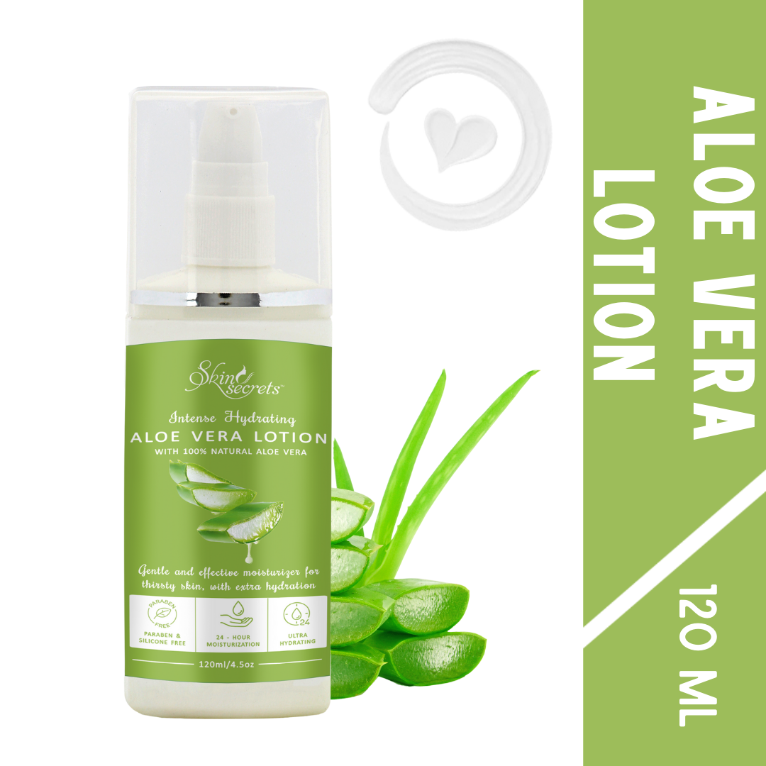 Aloe Vera Lotion with Aloe Vera Extract for Hydrated & Plump Skin| Paraben & Silicone Free