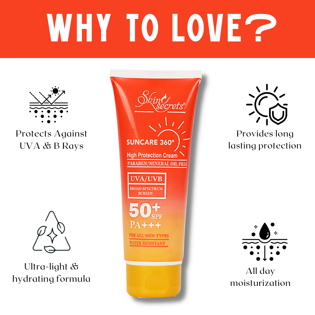 Buy Online Oil Free Sunscreen Cream SPF 50 Skin Secrets