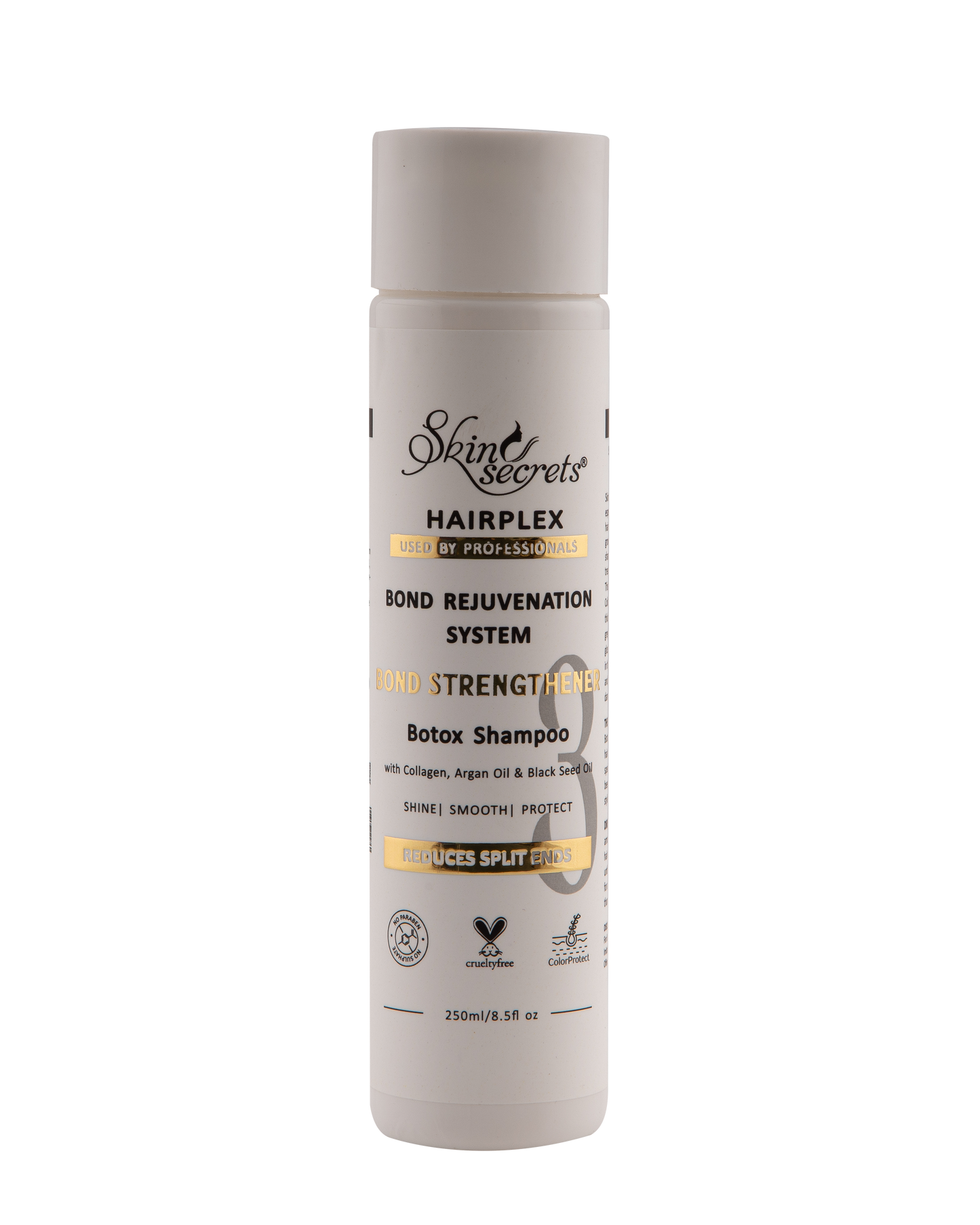 Skin Secrets Bond Strenghtener Botox Shampoo with Argan oil, Collagen & Black seed oil| Paraben & Sulphate Free (250 ml)