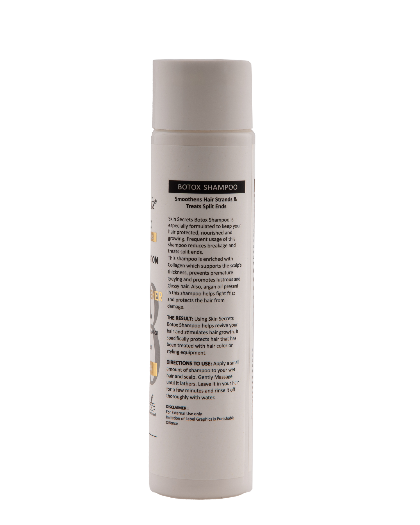 Skin Secrets Bond Strenghtener Botox Shampoo with Argan oil, Collagen & Black seed oil| Paraben & Sulphate Free (250 ml)