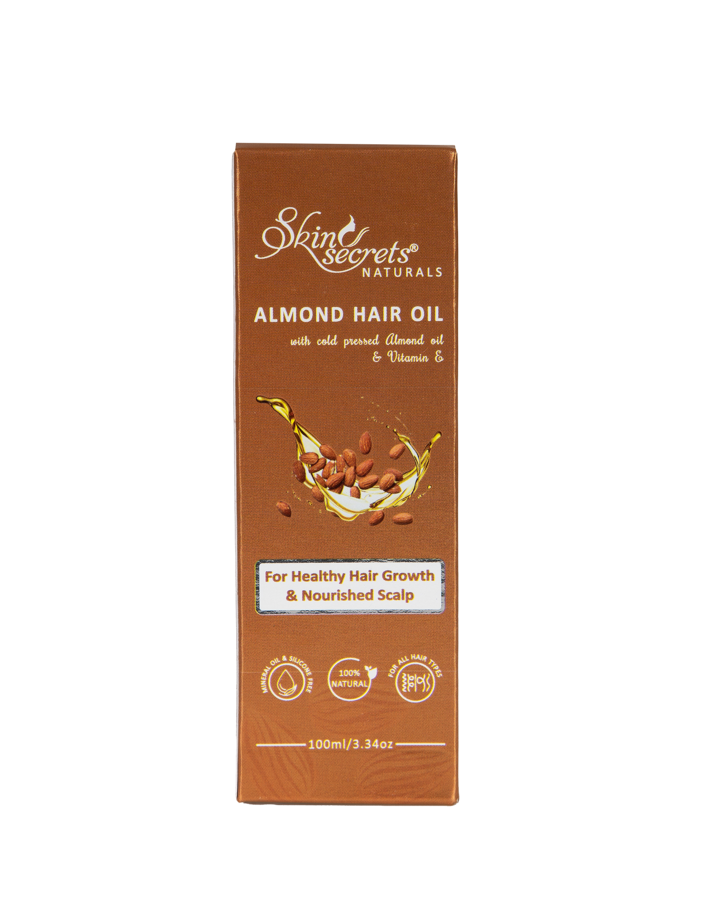 Almond Hair Oil| 100% cold pressed| 100% natural, Mineral & Silicone Free| 100ml