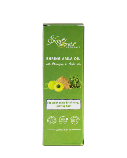 Bhring Amla Hair Oil| 100% cold pressed| 100% natural, Mineral & Silicone Free| 100ml