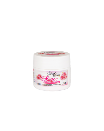 Rose Massage Cream with Rose Essential Oil| Paraben Free, Vegan| 25gm (Mini)