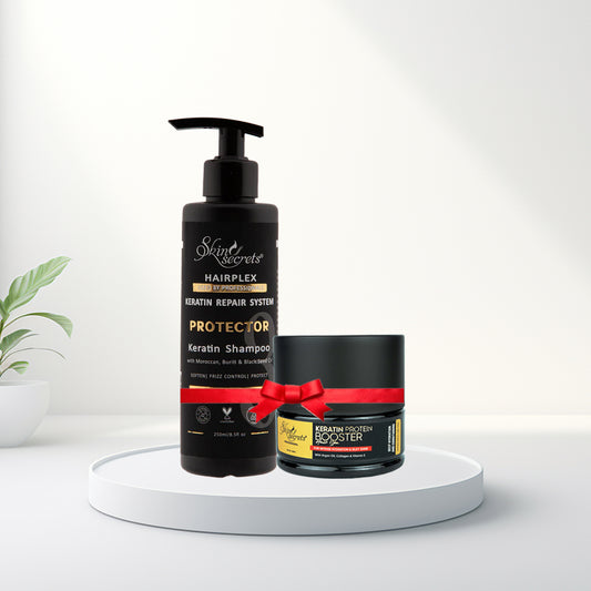 Ultra Nourishing Post Keratin Shampoo & Keratin Protein Booster Hair Spa Combo| (250ml + 450gm)
