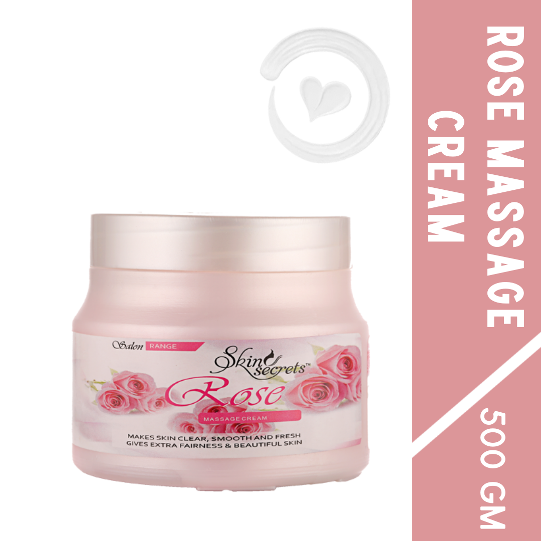 Rose Massage Cream with Rose Essential Oil| Paraben Free, Vegan