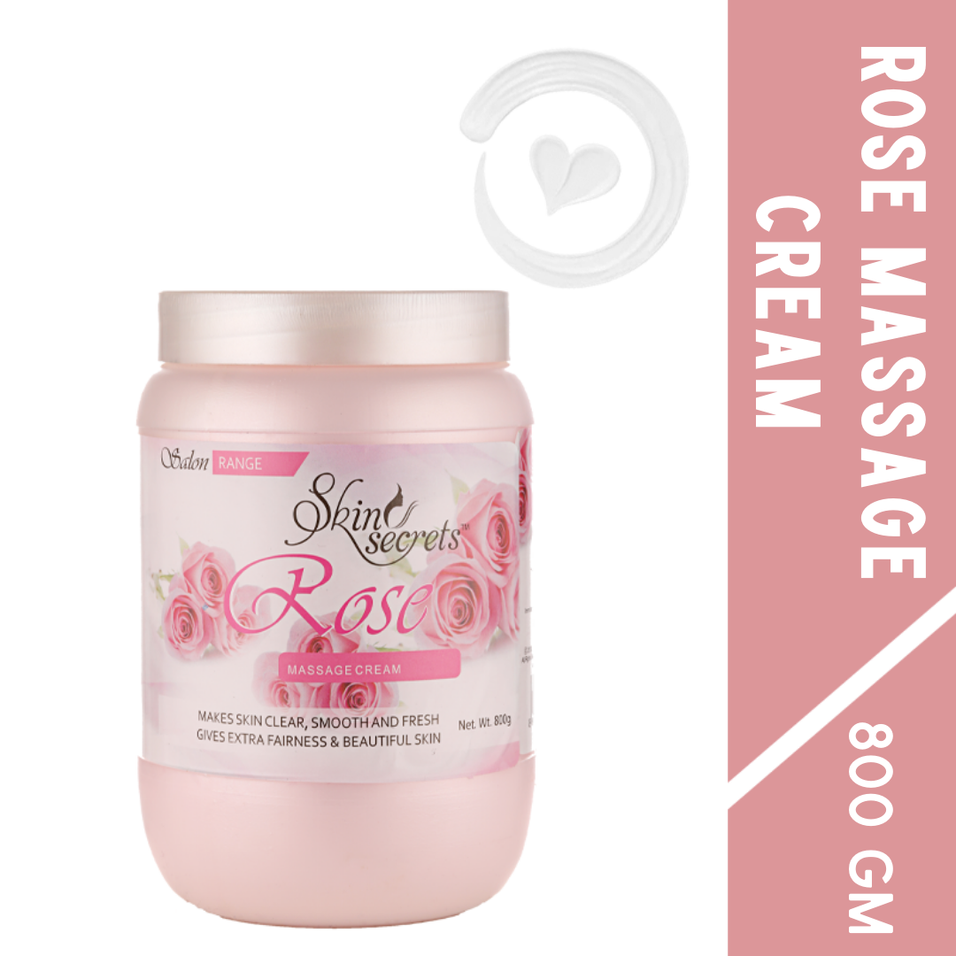 Rose Massage Cream with Rose Essential Oil| Paraben Free, Vegan